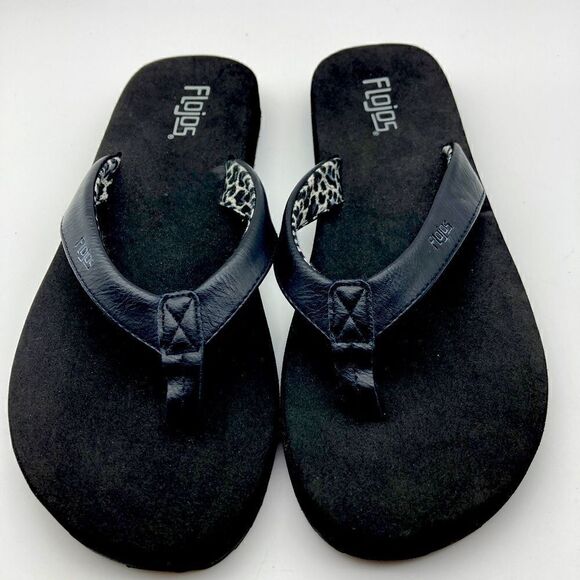 Flojos Women’s Black Sandals Size 8,5 - Picture 1 of 7